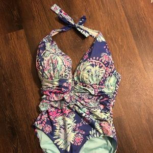 Lilly Pulitzer Gypsea Swim size 12 halter swimsuit